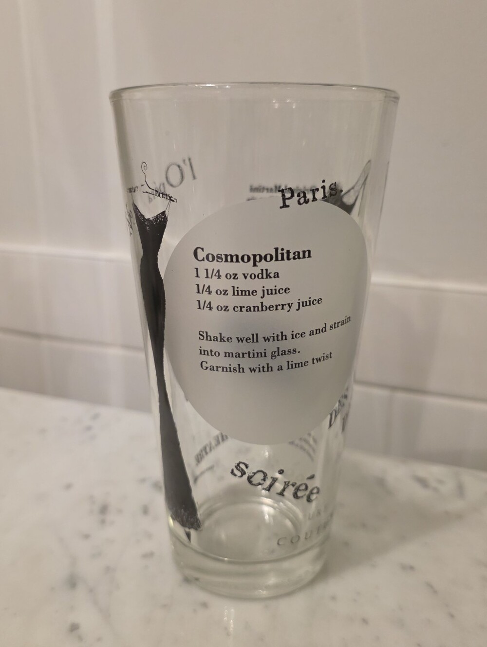 Paris Fashion Martini Shaker/Vase